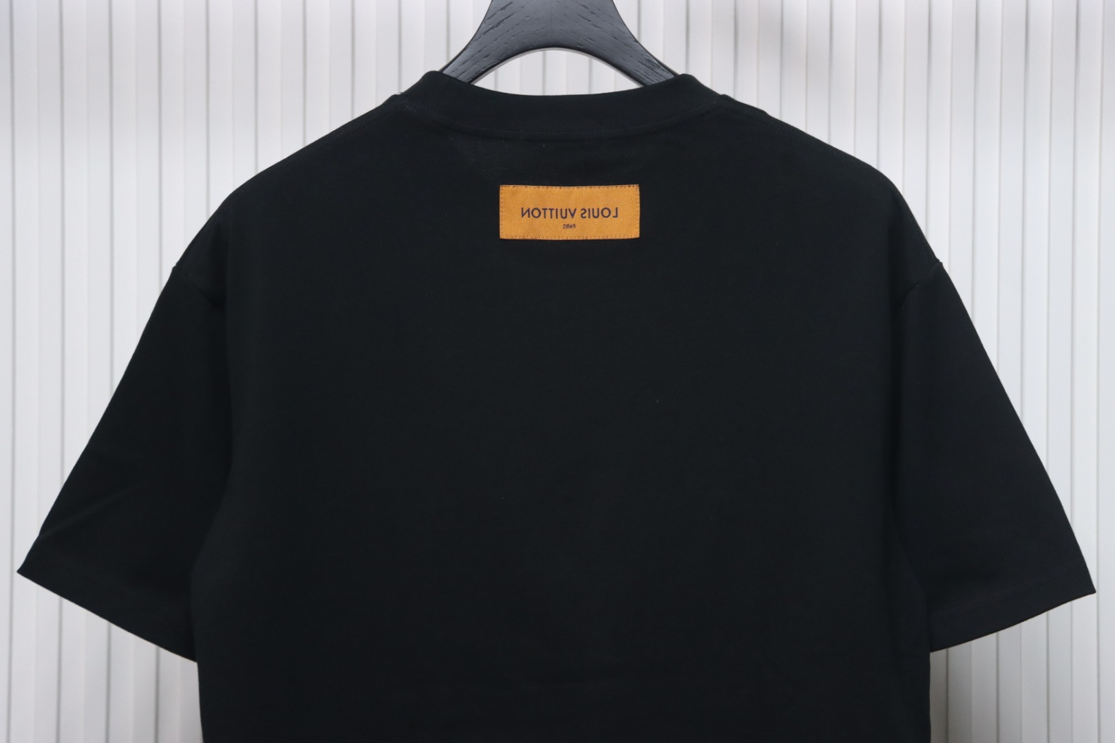 Louis Vuitton 25ss Lettering Printed Chain Short Sleeve Black