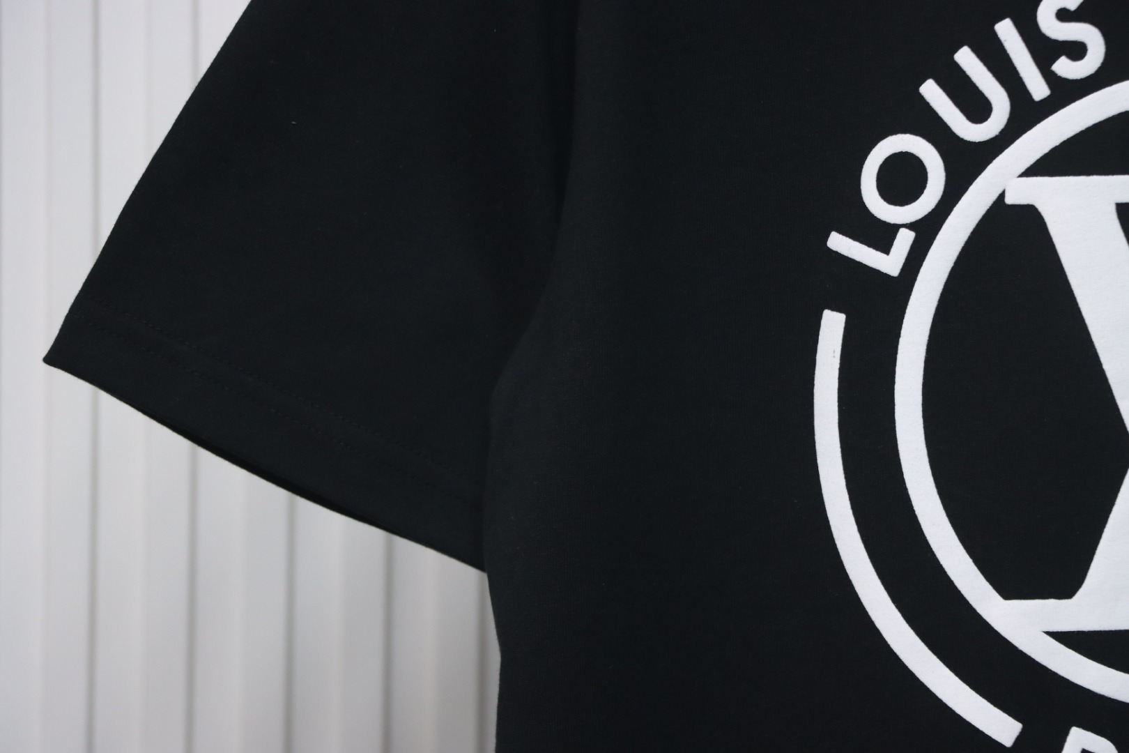 Louis Vuitton 25ss Lettering Printed Chain Short Sleeve Black