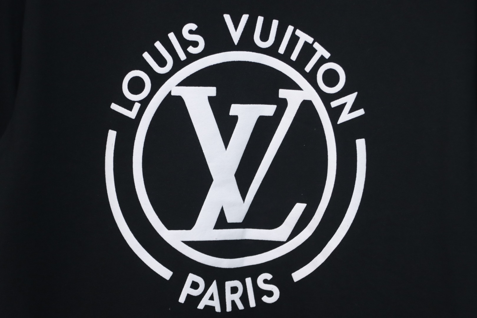Louis Vuitton 25ss Lettering Printed Chain Short Sleeve Black