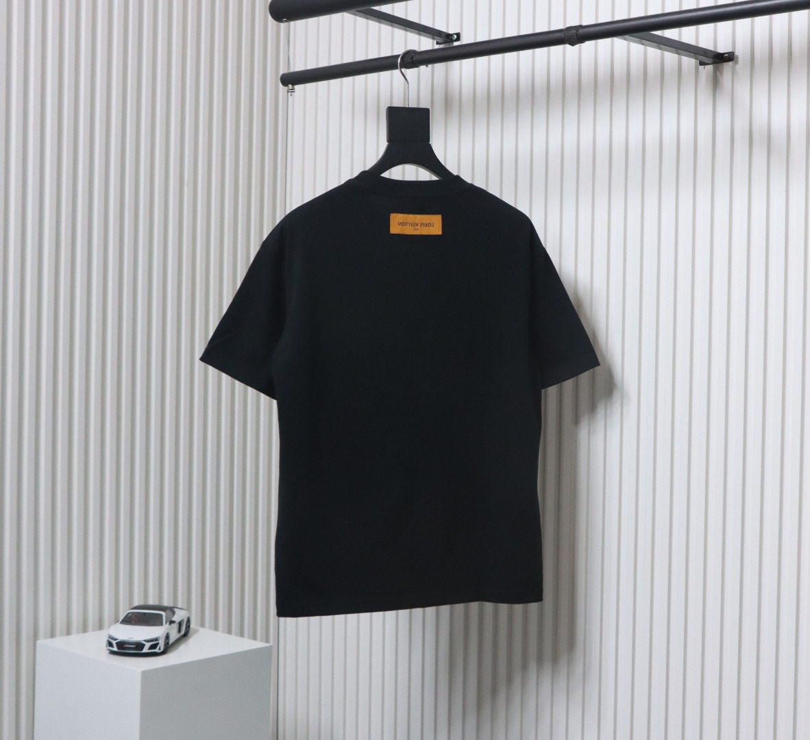 Louis Vuitton 25ss Lettering Printed Chain Short Sleeve Black