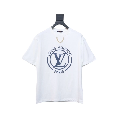 Louis Vuitton 25ss Lettering Printed Chain Short Sleeve White 01