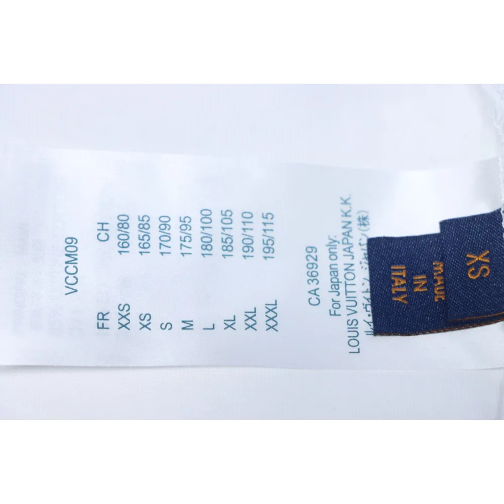 Louis Vuitton 25ss LV collar graffiti letter print large logo short sleeve T-shirt White
