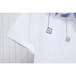 Louis Vuitton 25ss LV collar graffiti letter print large logo short sleeve T-shirt White