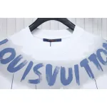 Louis Vuitton 25ss LV collar graffiti letter print large logo short sleeve T-shirt White