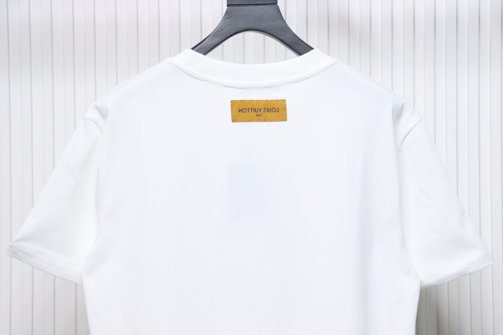 Louis Vuitton 25ss mottled letter print chain short sleeve white