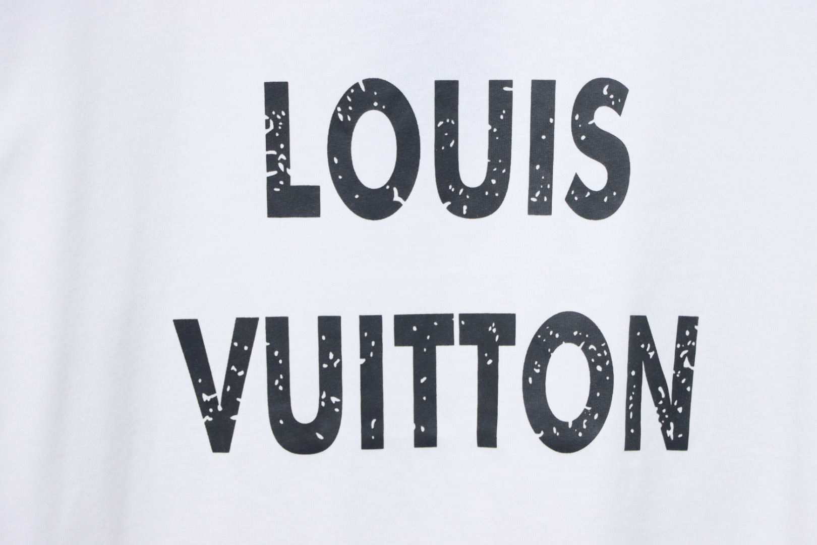 Louis Vuitton 25ss mottled letter print chain short sleeve white