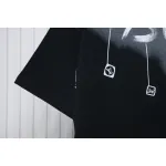 Louis Vuitton 25ss neckline graffiti letter print large logo short sleeve T-shirt black