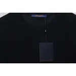 Louis Vuitton 25ss neckline graffiti letter print large logo short sleeve T-shirt black