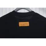 Louis Vuitton 25ss neckline graffiti letter print large logo short sleeve T-shirt black