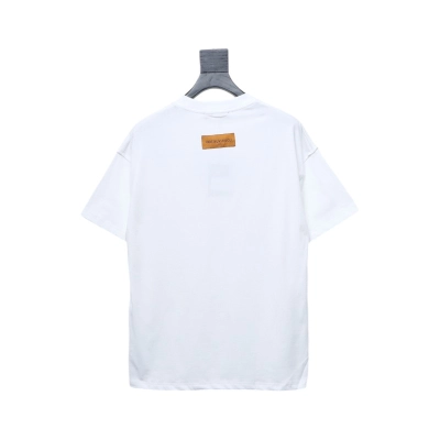 Louis Vuitton 25ss neckline graffiti letter print large logo short sleeve T-shirt white 02