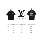 Louis Vuitton 25ss painted graffiti large logo print short sleeve T-shirt black