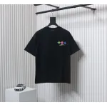 Louis Vuitton 25ss painted graffiti large logo print short sleeve T-shirt black