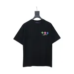 Louis Vuitton 25ss painted graffiti large logo print short sleeve T-shirt black