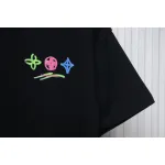 Louis Vuitton 25ss painted graffiti large logo print short sleeve T-shirt black