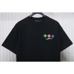 Louis Vuitton 25ss painted graffiti large logo print short sleeve T-shirt black