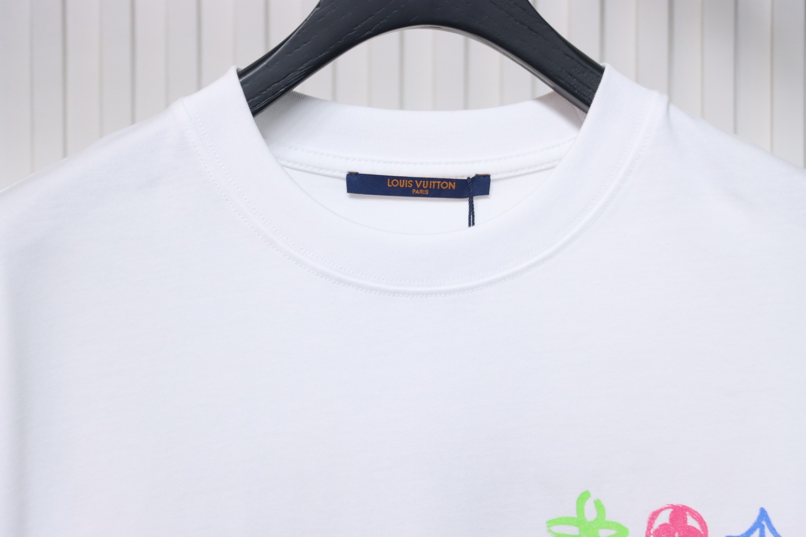 Louis Vuitton 25ss painted graffiti large logo print short sleeve T-shirt White