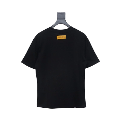 Louis Vuitton 25ss Pocket Old Flower Line Embroidery Short Sleeve black 02