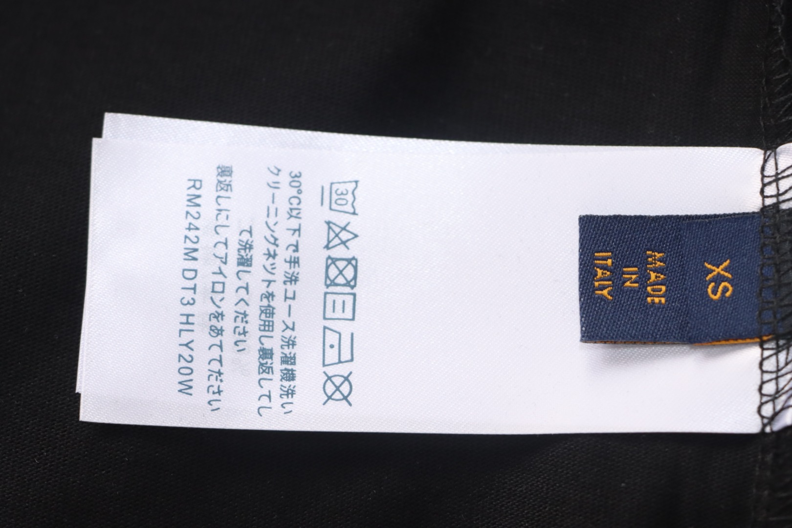 Louis Vuitton 25ss Pocket Old Flower Line Embroidery Short Sleeve black