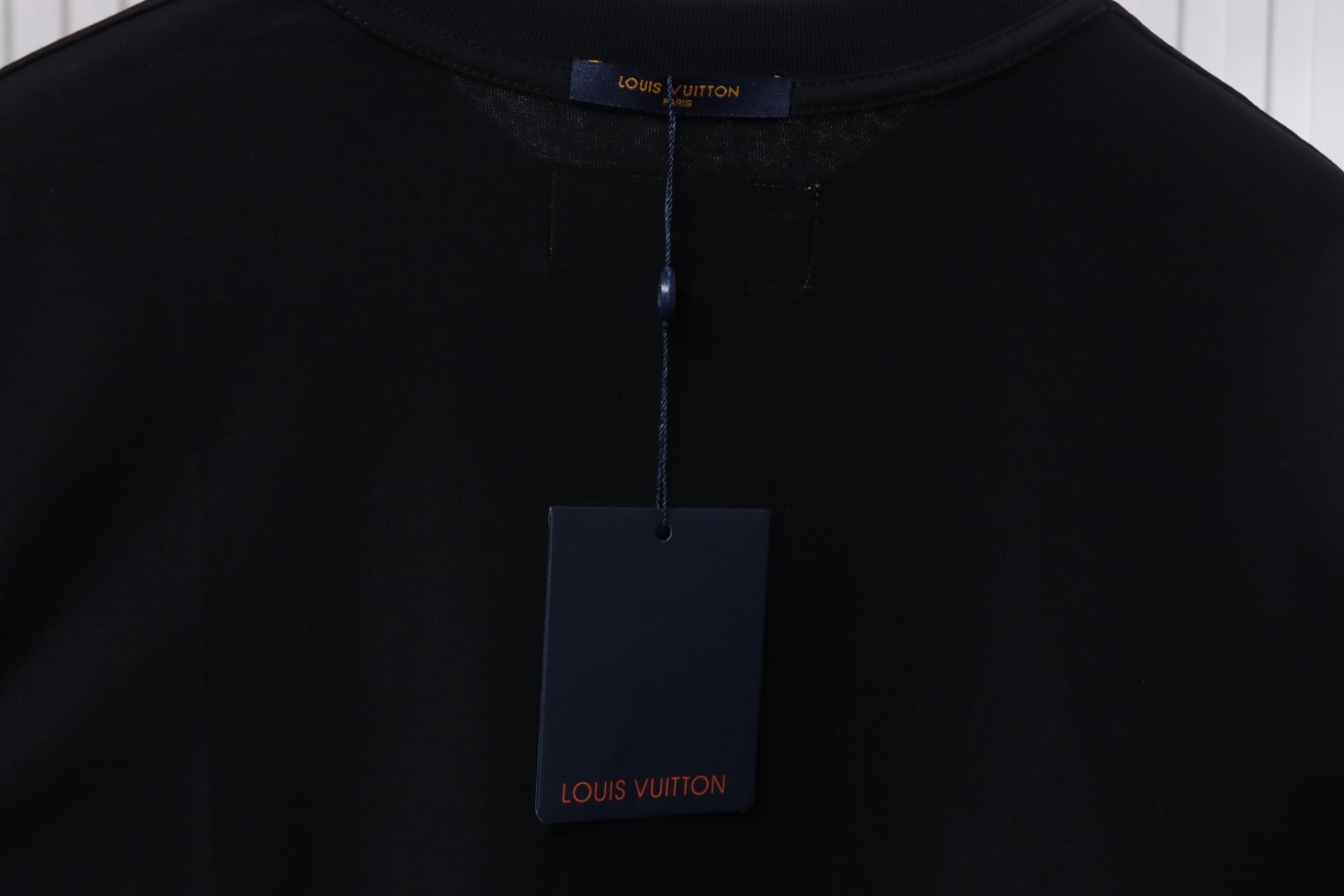 Louis Vuitton 25ss Pocket Old Flower Line Embroidery Short Sleeve black