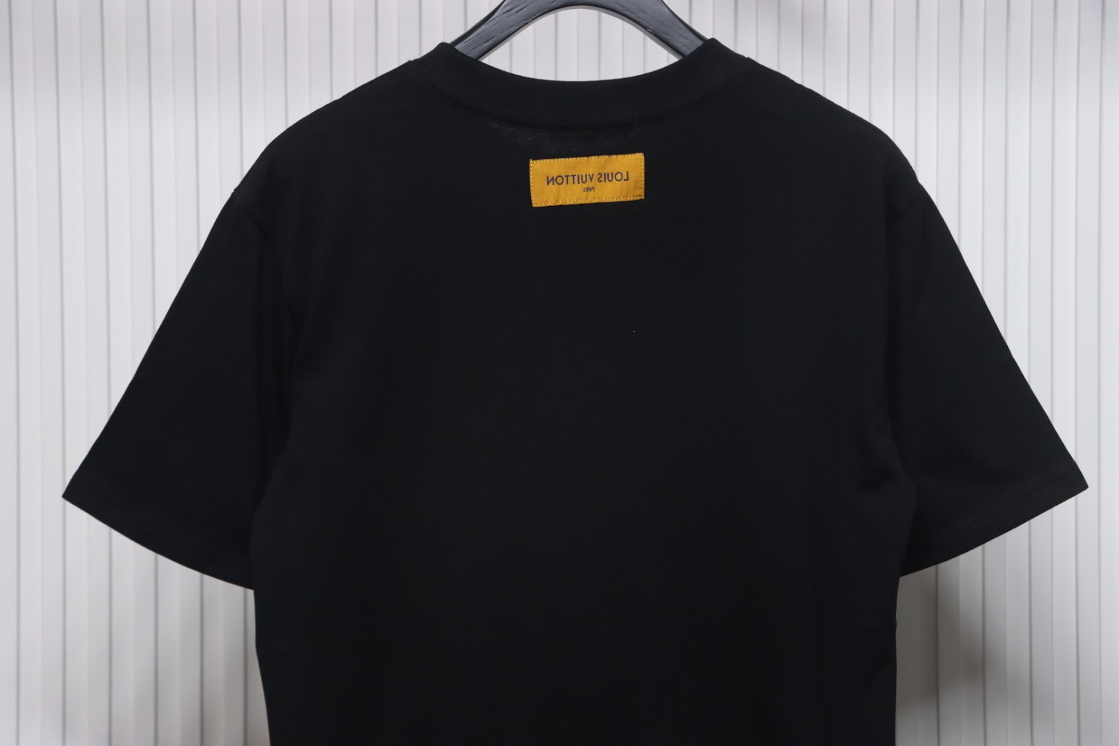 Louis Vuitton 25ss Pocket Old Flower Line Embroidery Short Sleeve black