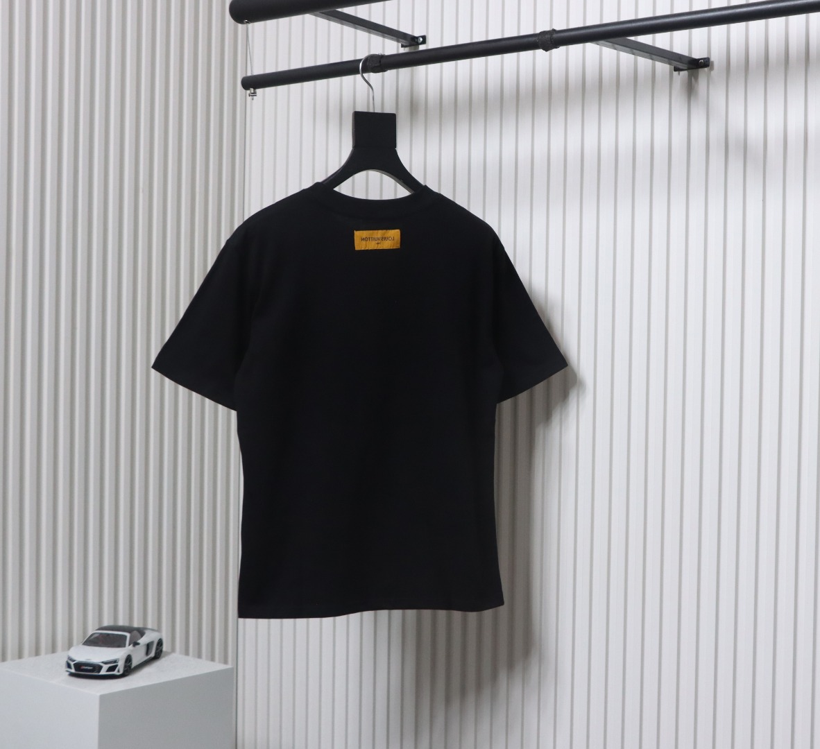 Louis Vuitton 25ss Pocket Old Flower Line Embroidery Short Sleeve black