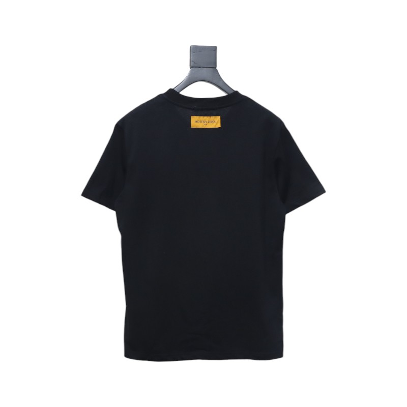 Louis Vuitton 25ss Rainbow Braid Embroidered Short Sleeve Black