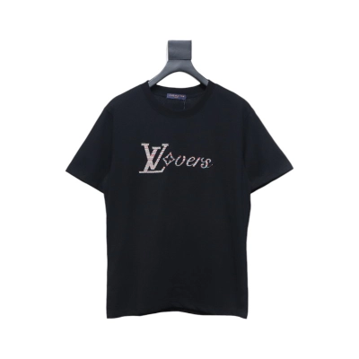Louis Vuitton 25ss Rainbow Braid Embroidered Short Sleeve Black 01