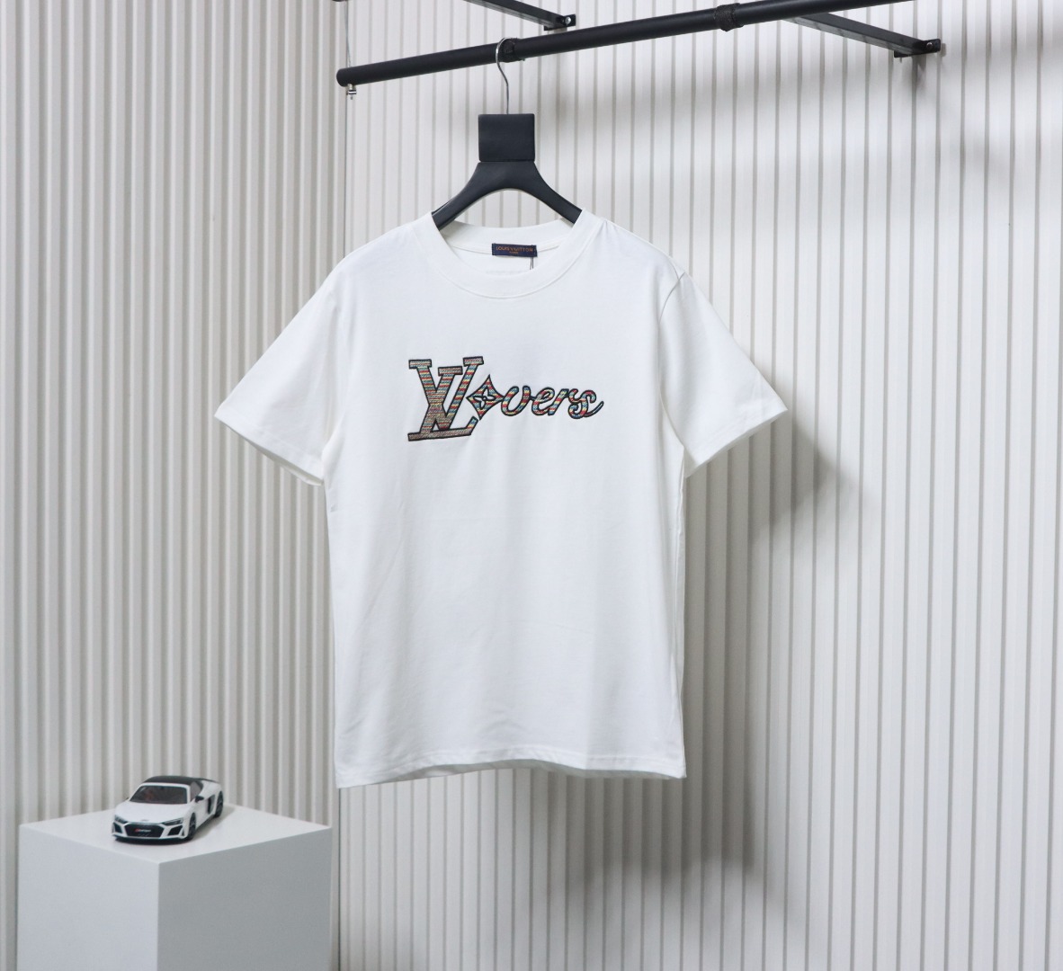 Louis Vuitton 25ss Rainbow Braid Embroidered Short Sleeve White