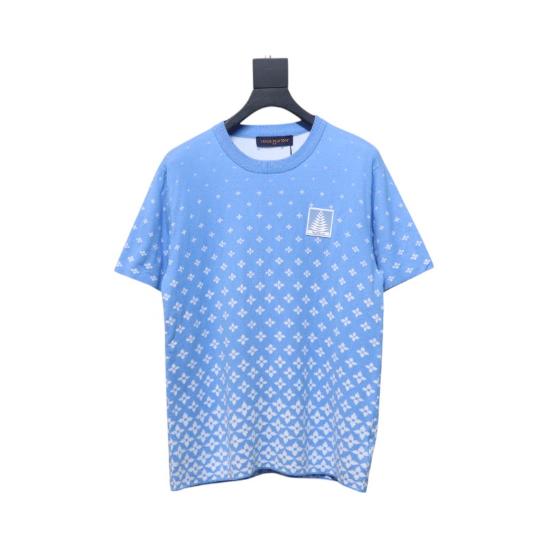 Louis Vuitton 25ss Ski Collection Gradient Monochrome Knit Short Sleeve