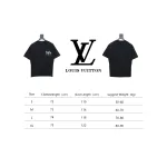 Louis Vuitton 25ss three flower embroidered lettering short-sleeved T-shirt black