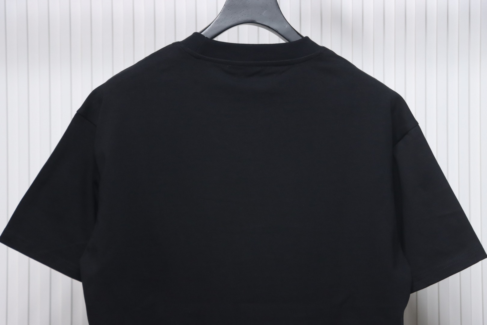 Louis Vuitton 25ss three flower embroidered lettering short-sleeved T-shirt black