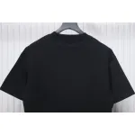 Louis Vuitton 25ss three flower embroidered lettering short-sleeved T-shirt black