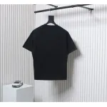 Louis Vuitton 25ss three flower embroidered lettering short-sleeved T-shirt black