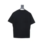 Louis Vuitton 25ss three flower embroidered lettering short-sleeved T-shirt black