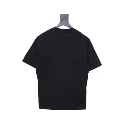Louis Vuitton 25ss three flower embroidered lettering short-sleeved T-shirt black 02