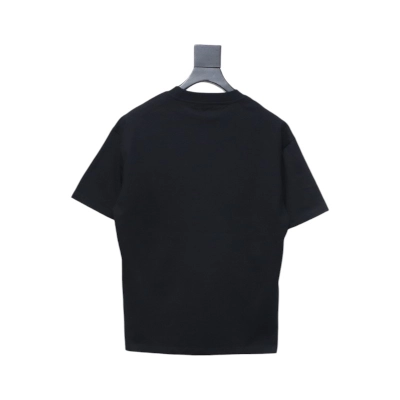 Louis Vuitton 25ss three flower embroidered lettering short-sleeved T-shirt black 02
