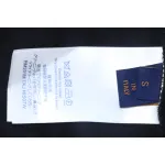 Louis Vuitton 25ss three flower embroidered lettering short-sleeved T-shirt black