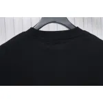 Louis Vuitton 25ss three flower embroidered lettering short-sleeved T-shirt black