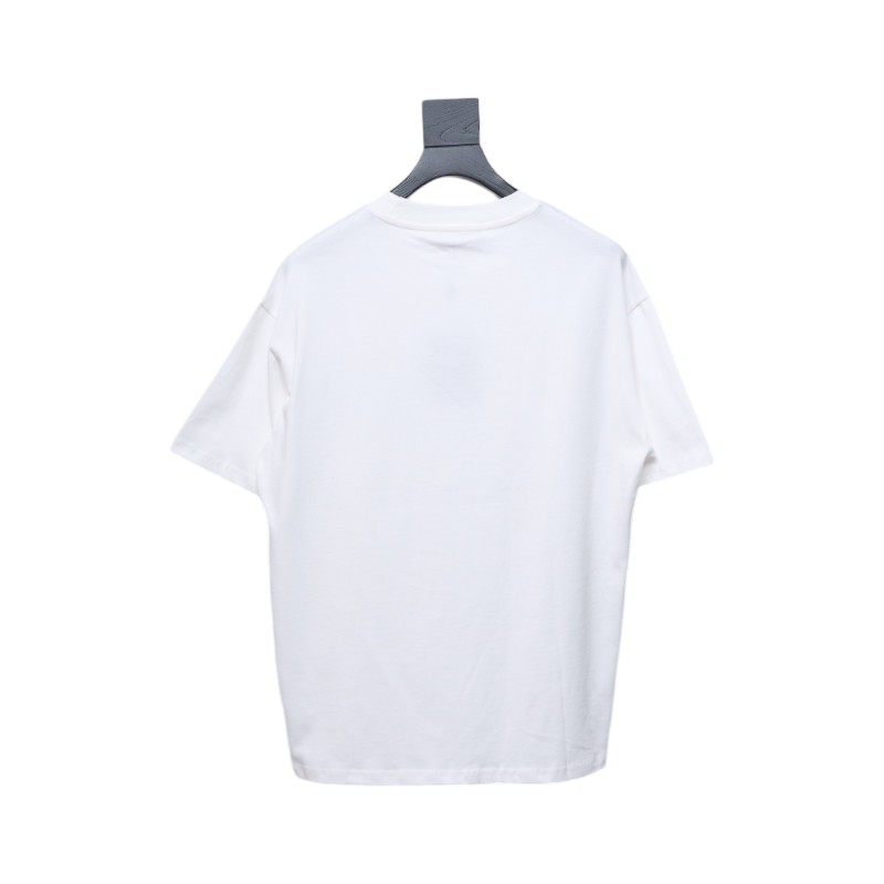 Louis Vuitton 25ss three flower embroidered lettering short-sleeved T-shirt White