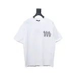 Louis Vuitton 25ss three flower embroidered lettering short-sleeved T-shirt White