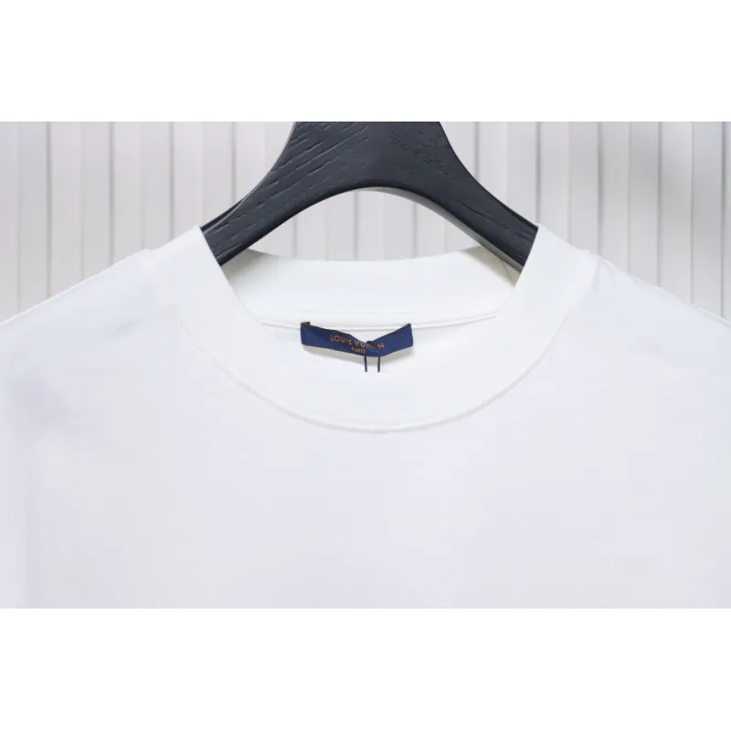 Louis Vuitton 25ss three flower embroidered lettering short-sleeved T-shirt White