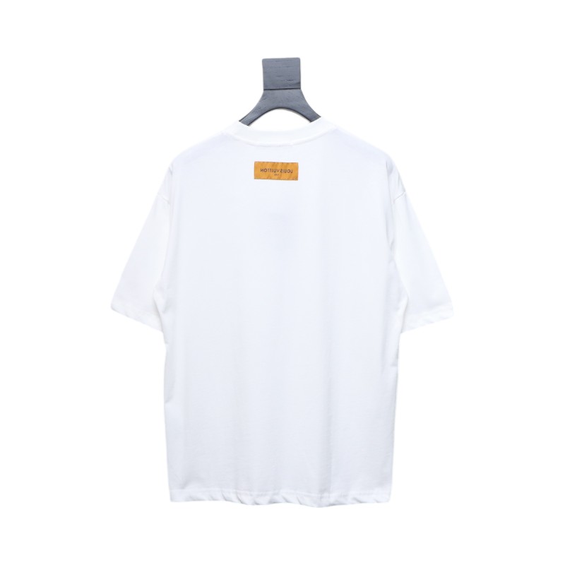 Louis Vuitton ✖ Pharrell joint handmade pearl embroidered short-sleeved T-shirt