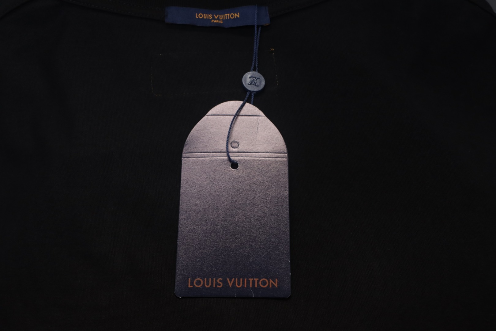 Louis Vuitton ✖ Pharrell joint handmade pearl embroidered short-sleeved T-shirt black