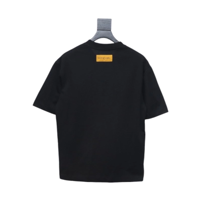 Louis Vuitton airplane print letter logo short sleeve black 02
