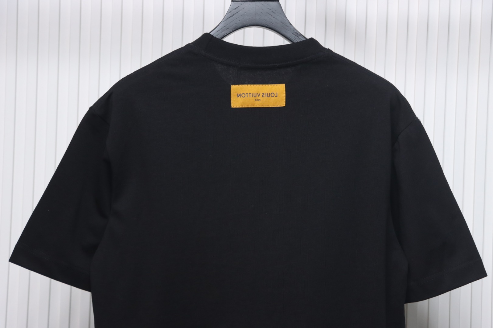 Louis Vuitton airplane print letter logo short sleeve black