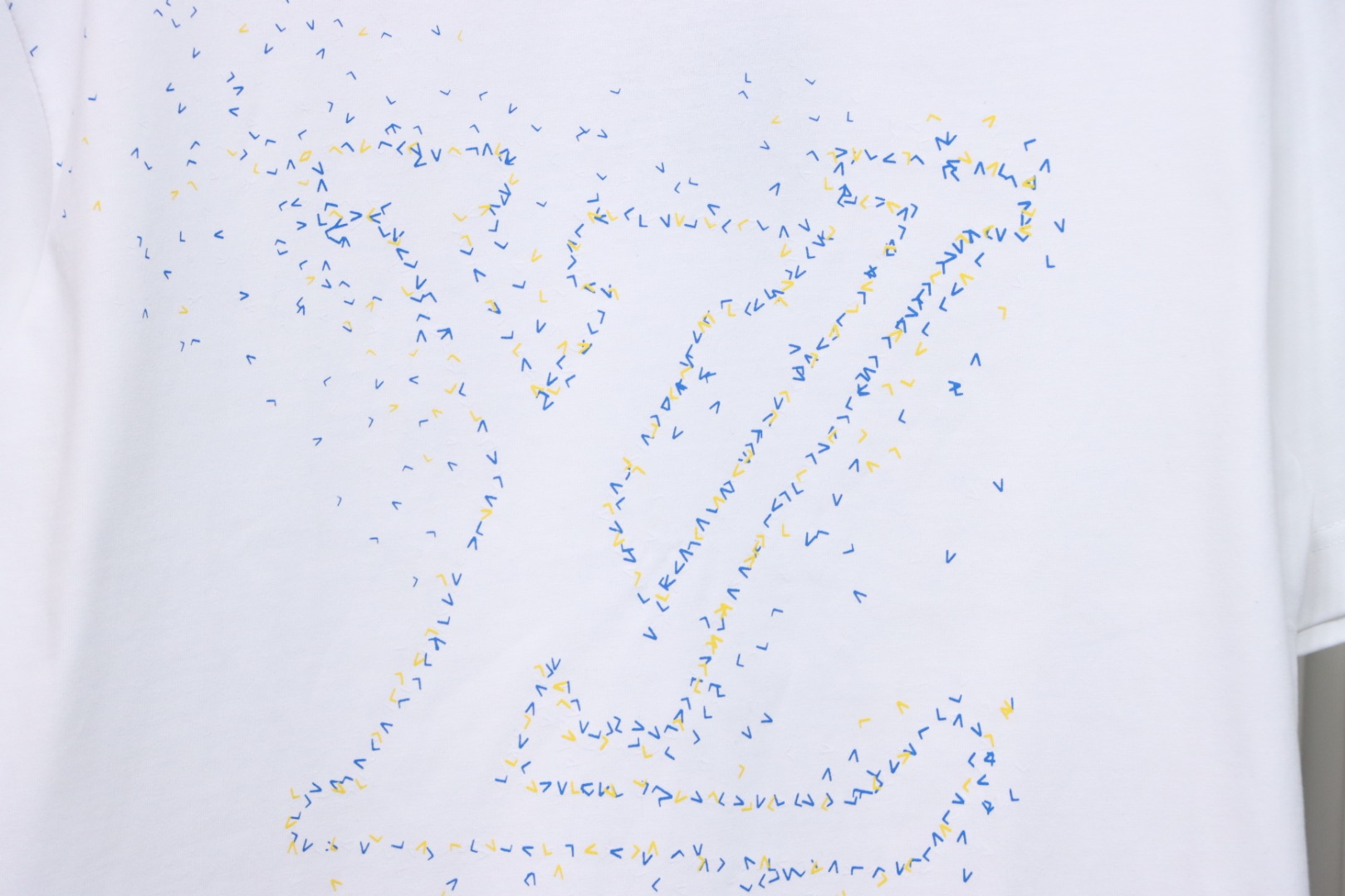 Louis Vuitton airplane print letter logo short sleeve White