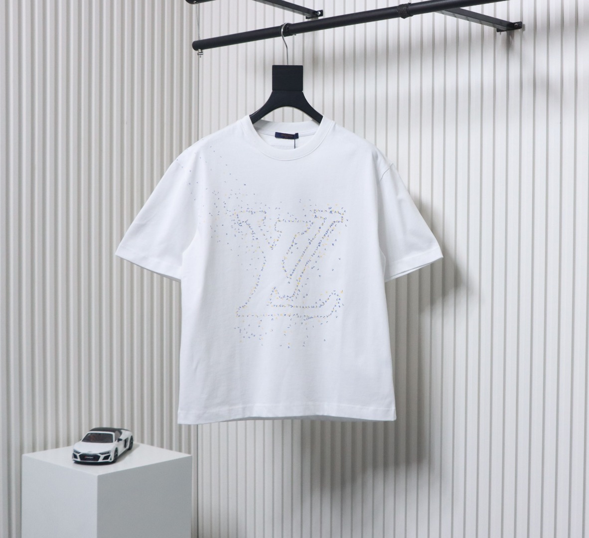 Louis Vuitton airplane print letter logo short sleeve White