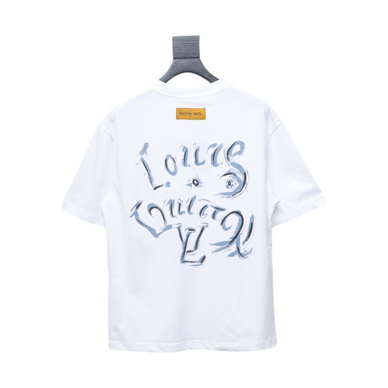 Louis Vuitton airplane print letter logo short sleeve White
