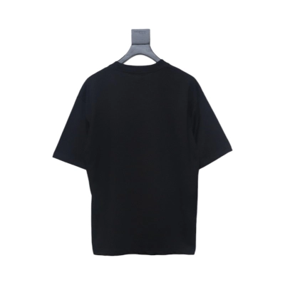 Louis Vuitton Classic Letter Rhinestone Short Sleeve Black 02