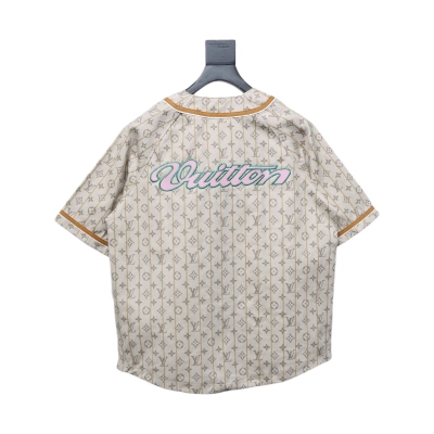 Louis Vuitton collarless all-over jacquard cardigan short-sleeved jacket 02